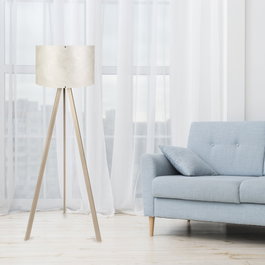 Opviq Lámpara de Pie AYD-1806 Beige y Antiguo